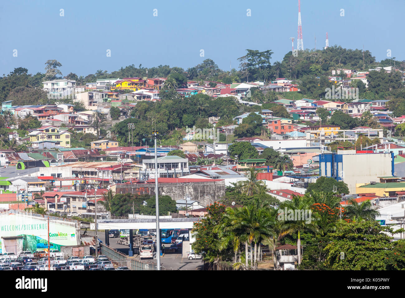 Limon Costa Rica. Case di città. Foto Stock