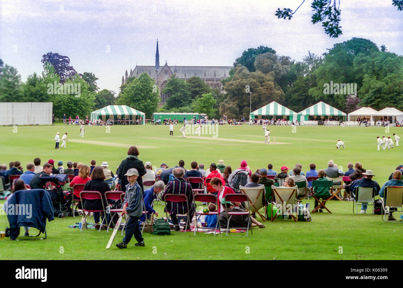 West Indies v dello Zimbabwe a Arundel Castle Cricket Ground Foto Stock