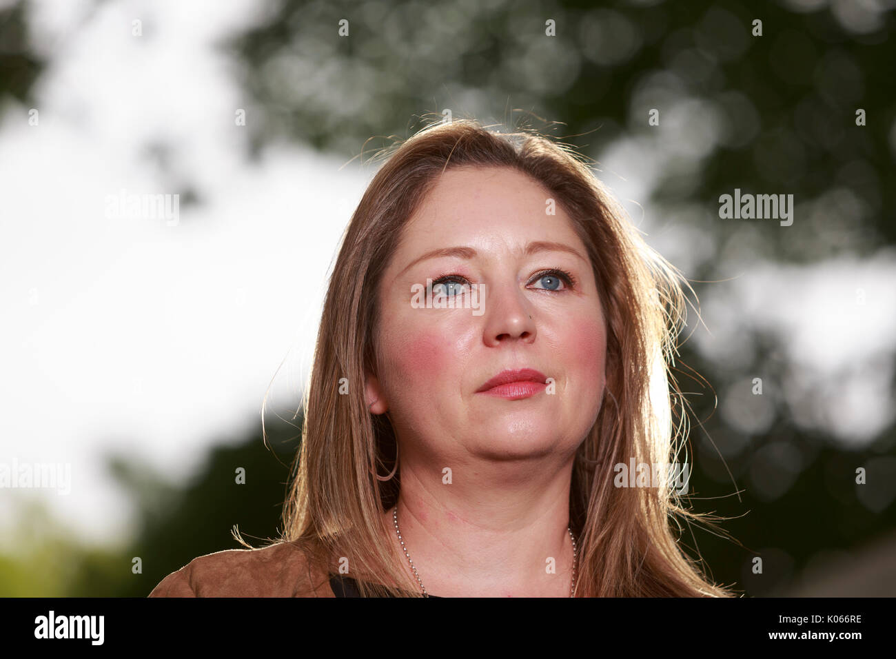 Edimburgo, Scozia 21 agosto. Giorno 10 Edinburgh International Book Festival. Nella foto: Scarlett Thomas, autore inglese. Ha scritto 9 romanzi, compresa la fine del sig. Y e PopCo, e insegna creative writing presso l Università di Kent. Credito: pak@ Mera/Alamy Live News Foto Stock