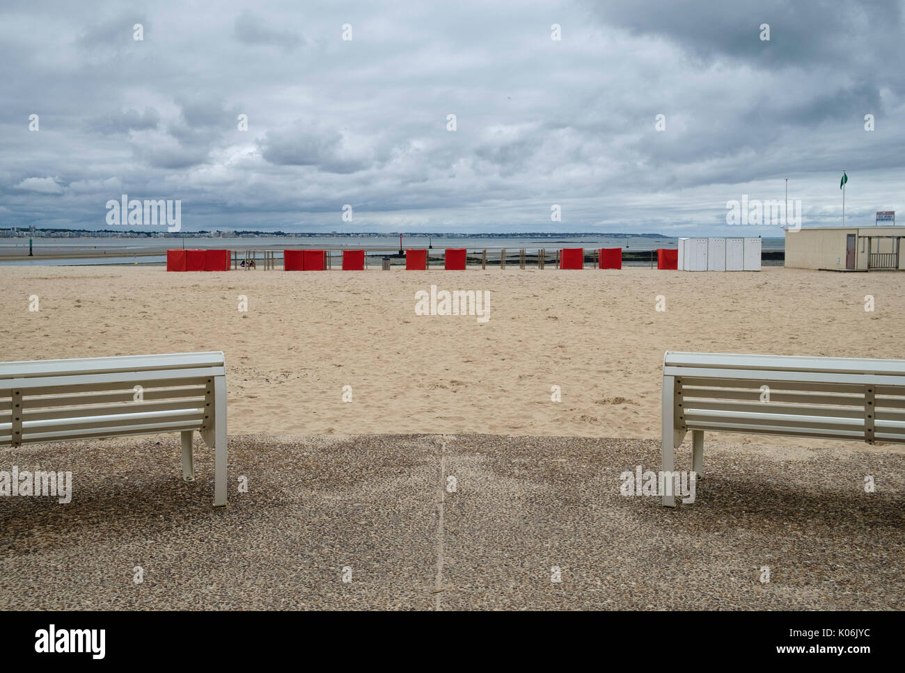 La spiaggia di le pouliguen LOIRE-ATLANTIQUE FRANCIA Foto Stock