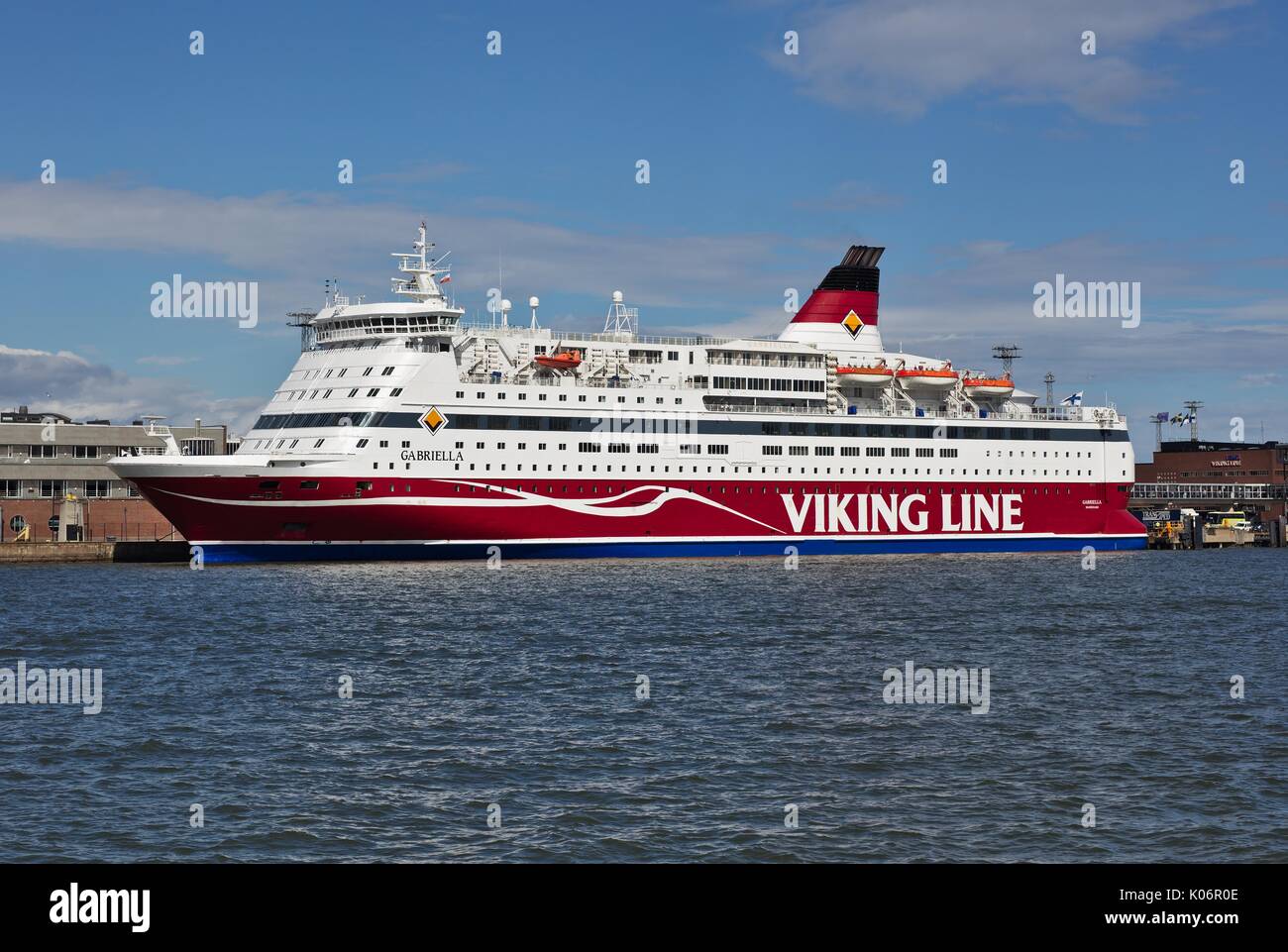 Cruiseferry ms gabriella, ormeggiata a Helsinki Foto Stock