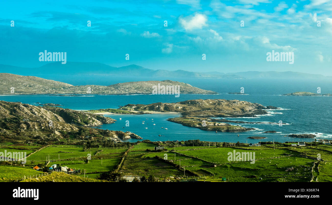 Abbazia Isola dall'anello di Kerry, Bealtra, nella contea di Kerry, Irlanda Foto Stock