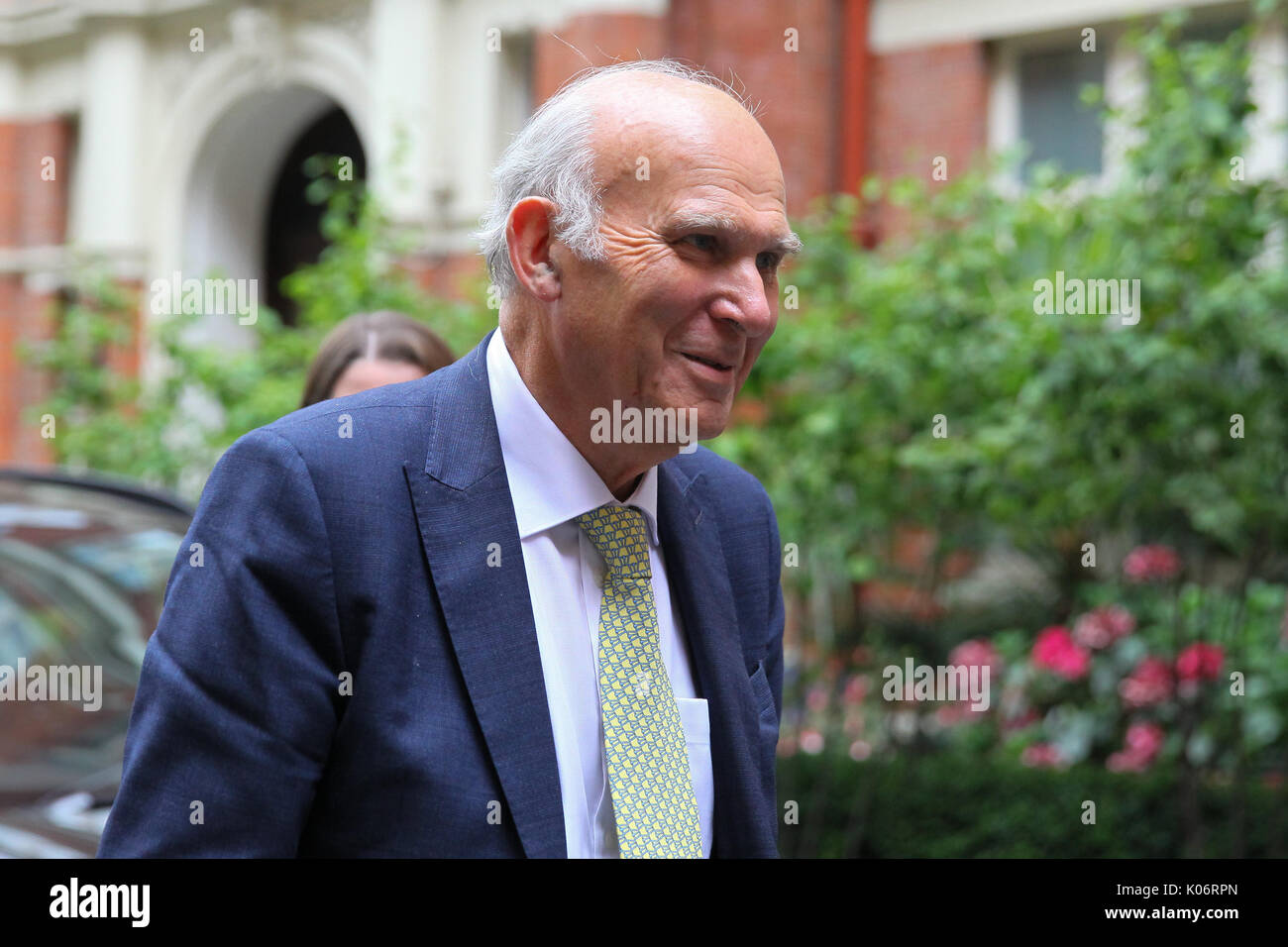 Sir Vince arriva il cavo per la conferenza stampa. Twickenham MP ed ex Segretario Commerciale Sir Vince il cavo soltanto candidato per il voto cartaceo viene eletto come i liberali democratici leader in seguito dimissioni di Tim Farron dopo le elezioni generali del 8 giugno 2017. Dotato di: Vince cavo dove: Londra, Regno Unito quando: 21 lug 2017 Credit: Dinendra Haria/WENN.com Foto Stock