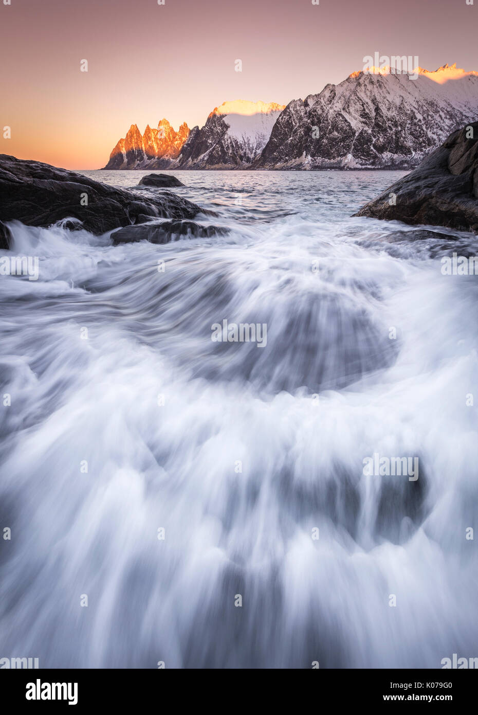 Tungeneset, Senja Isola, Norvegia Foto Stock