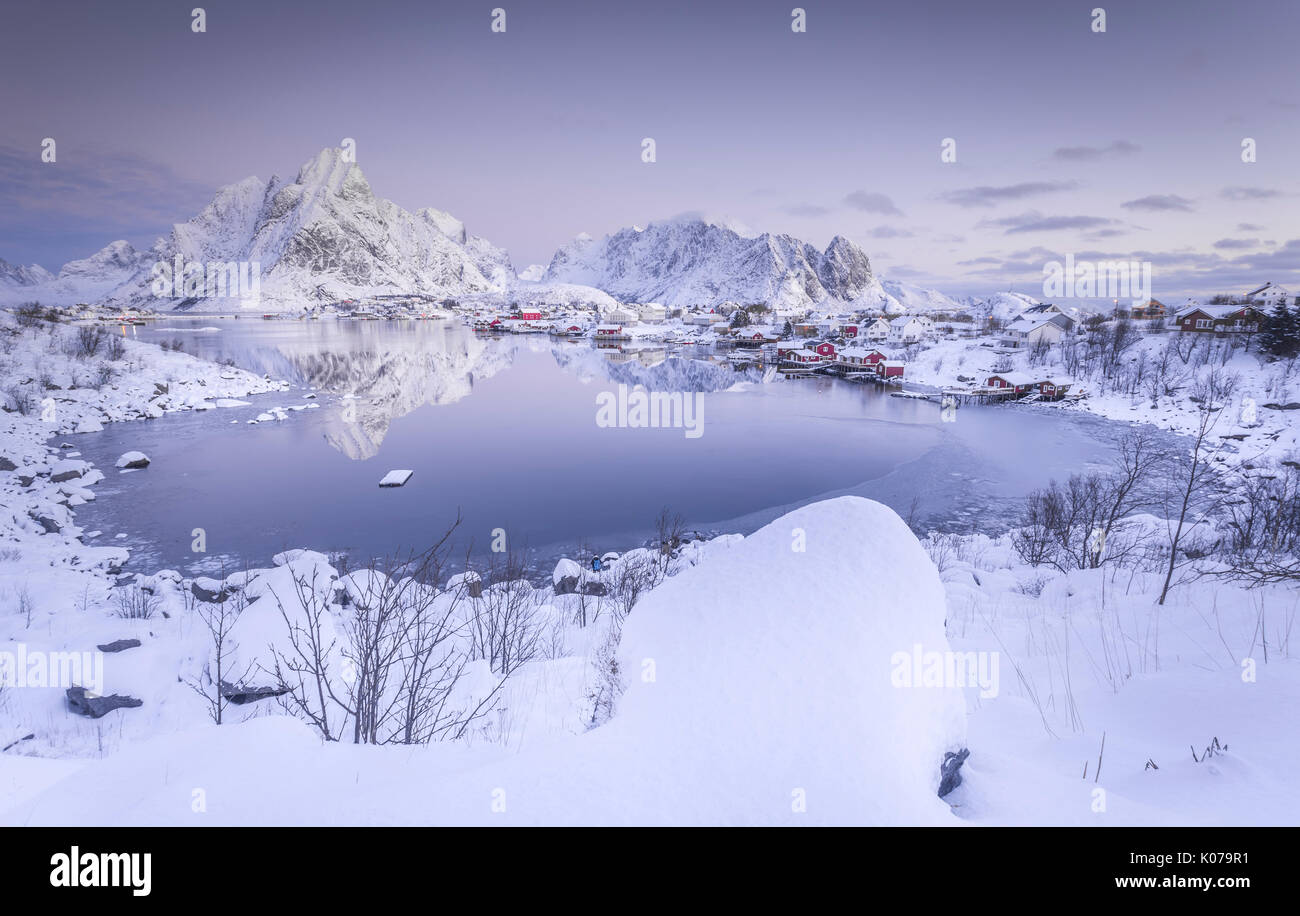 Reine, Lofoten Island, Norvegia Foto Stock
