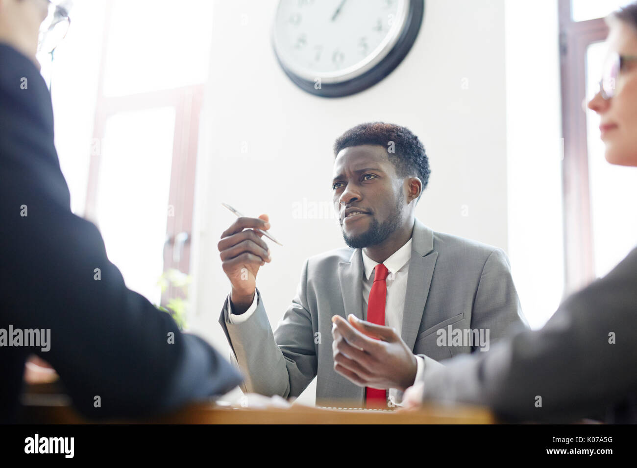 Discutere le strategie Foto Stock