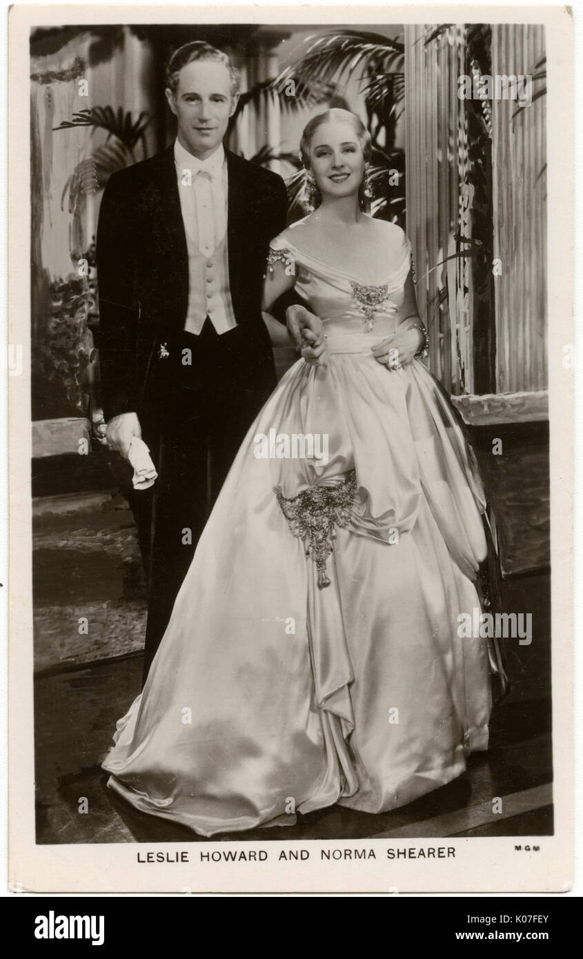 Norma Shearer con Leslie Howard Foto Stock