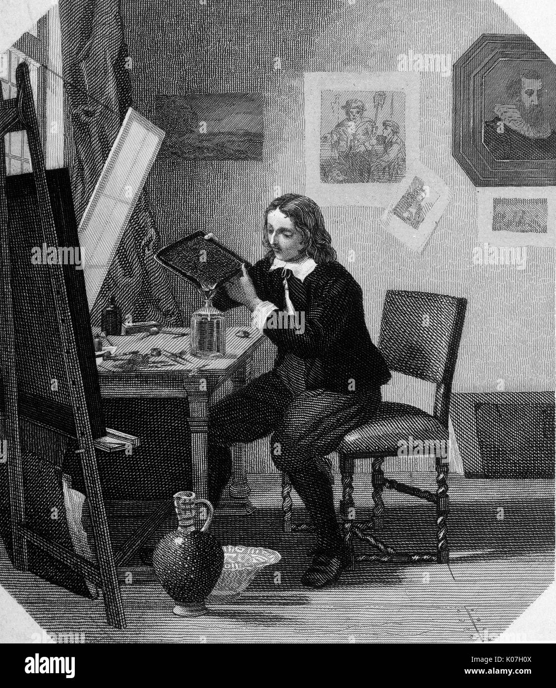 VISSCHER AL LAVORO Foto Stock