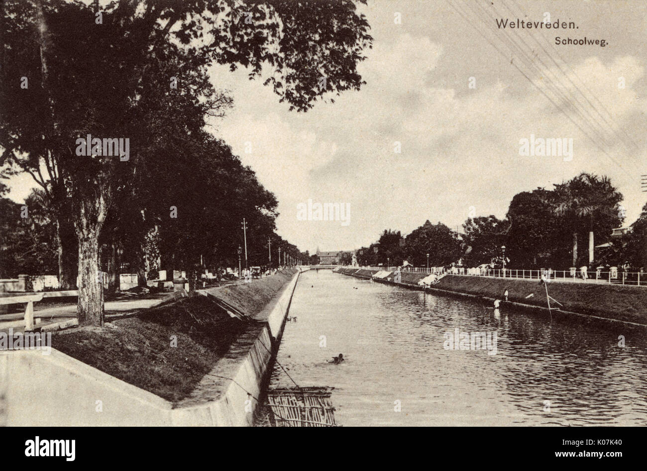 School Road, Batavia (Giacarta), Java, Indonesia Foto Stock