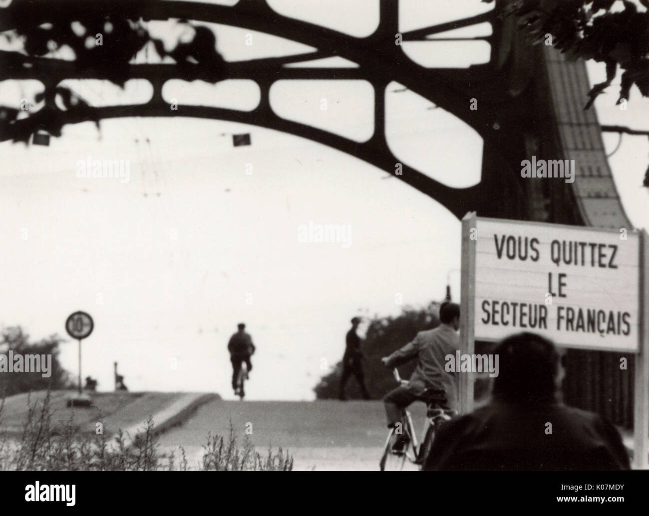 Berlino, Germania - postbellica - posto di frontiera del settore francese Foto Stock