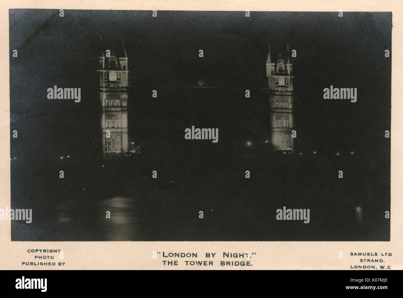 Tower Bridge, Londra - di notte Foto Stock