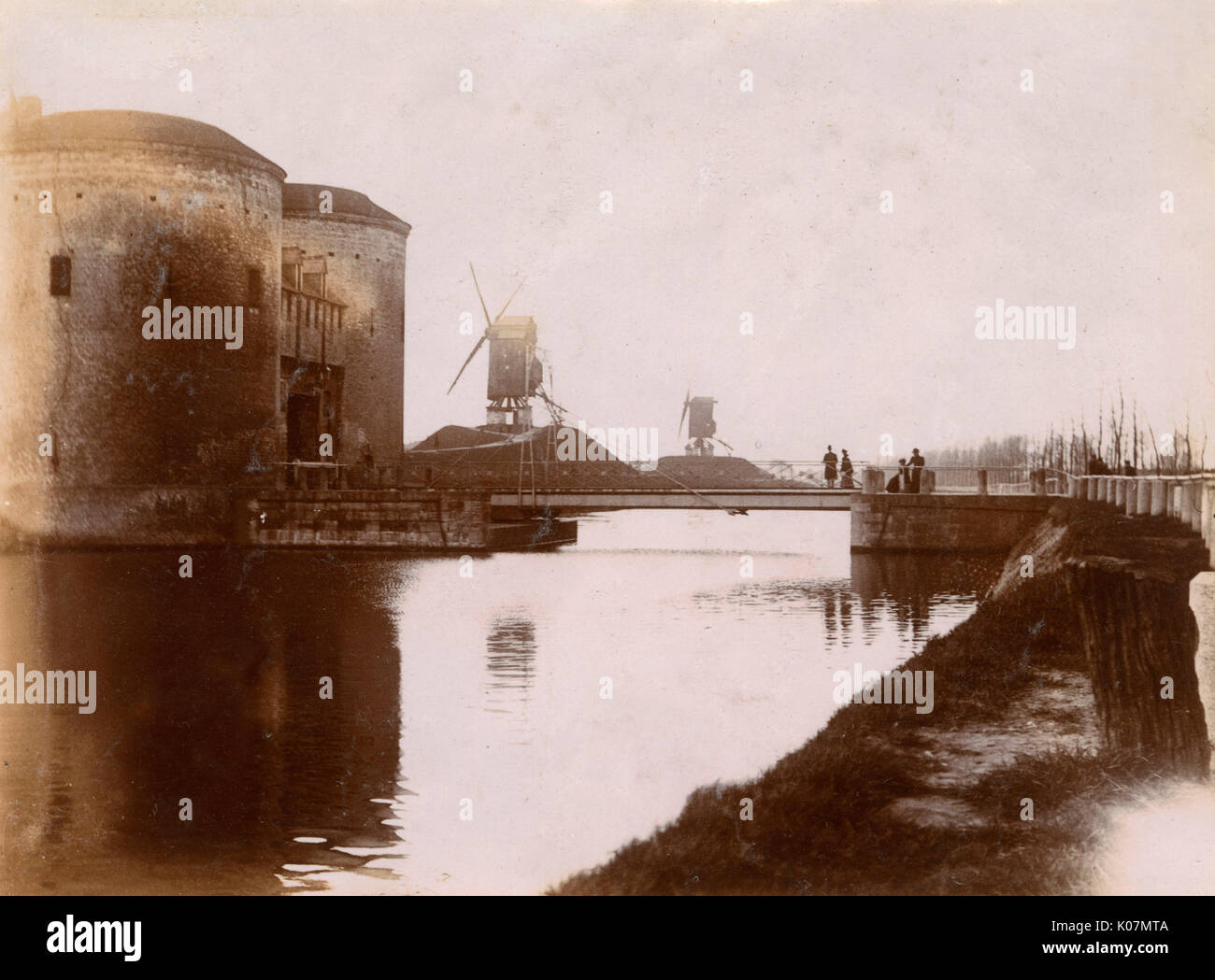 Kruispoort (City Gateway), Bruges, Belgio Foto Stock