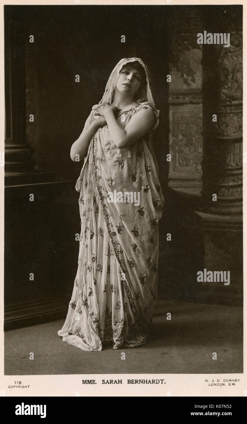 Sarah Bernhardt - tappa francese attrice Foto Stock