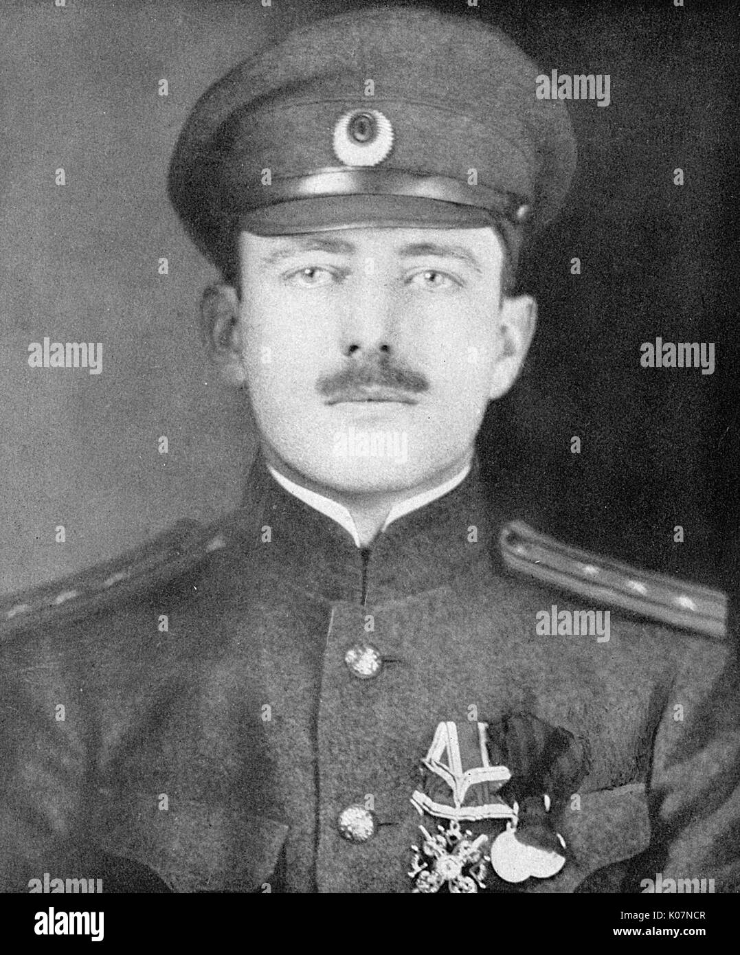 Tenente colonnello Grow, chirurgo americano, Russia, WW1 Foto Stock