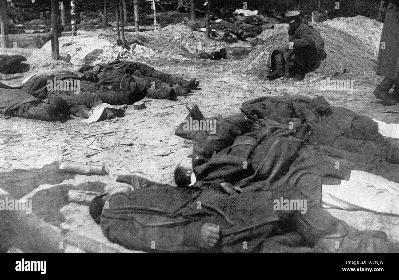 Soldati russi sul fronte orientale, Russia, WW1 Foto Stock