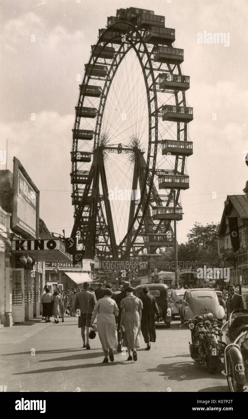 Ruota panoramica durante l'era nazista, Vienna, Austria Foto Stock