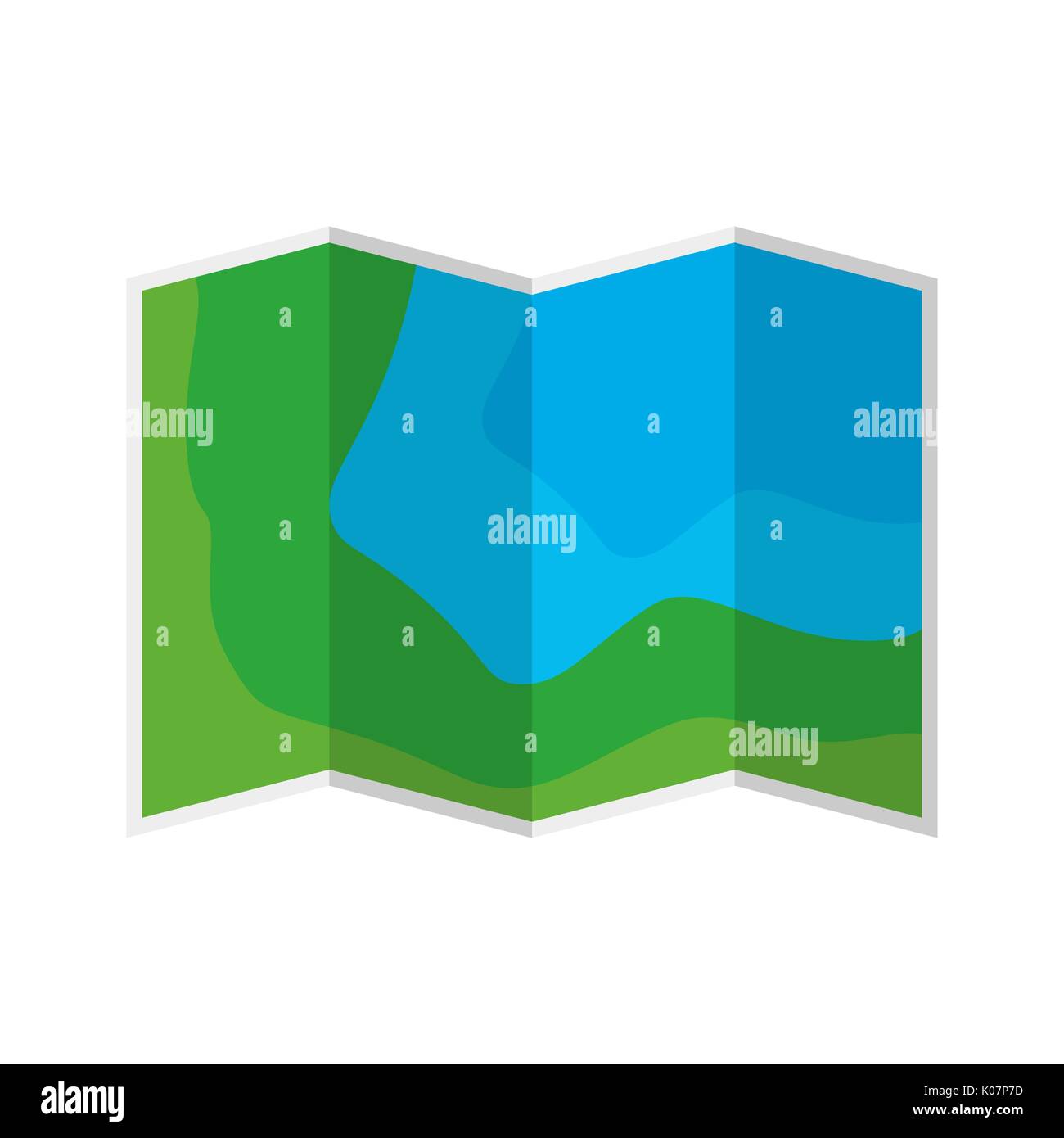 Mappa geografica icona per qualsiasi finalità. Adatto per i mobili e le web app. Illustrazione Vettoriale