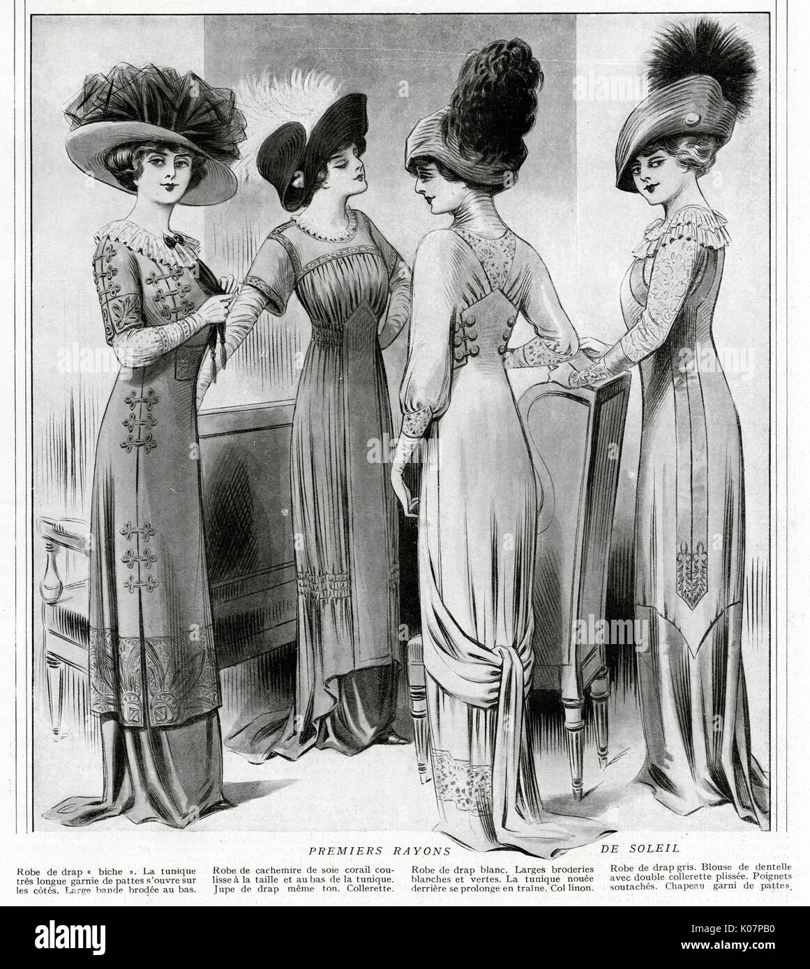 Abbigliamento alla moda 1910 Foto Stock