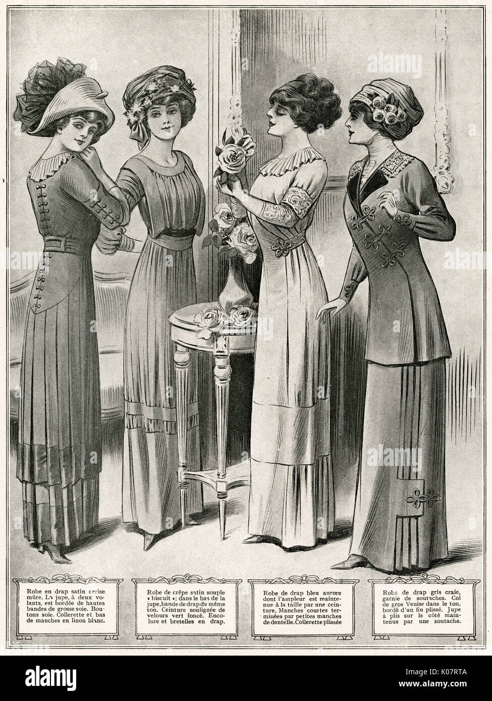 Abbigliamento alla moda 1910 Foto Stock