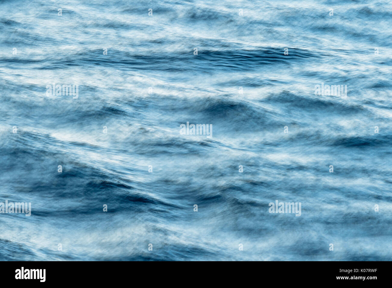 Le onde del mare, superficie dell'oceano, il tempo di esposizione del Mare del Nord Foto Stock