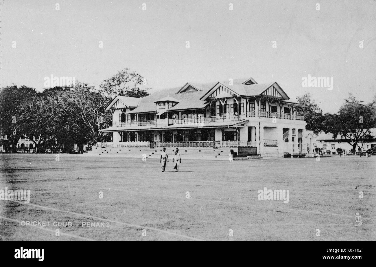 Cricket Club, Penang, Malaya (Malesia) Foto Stock