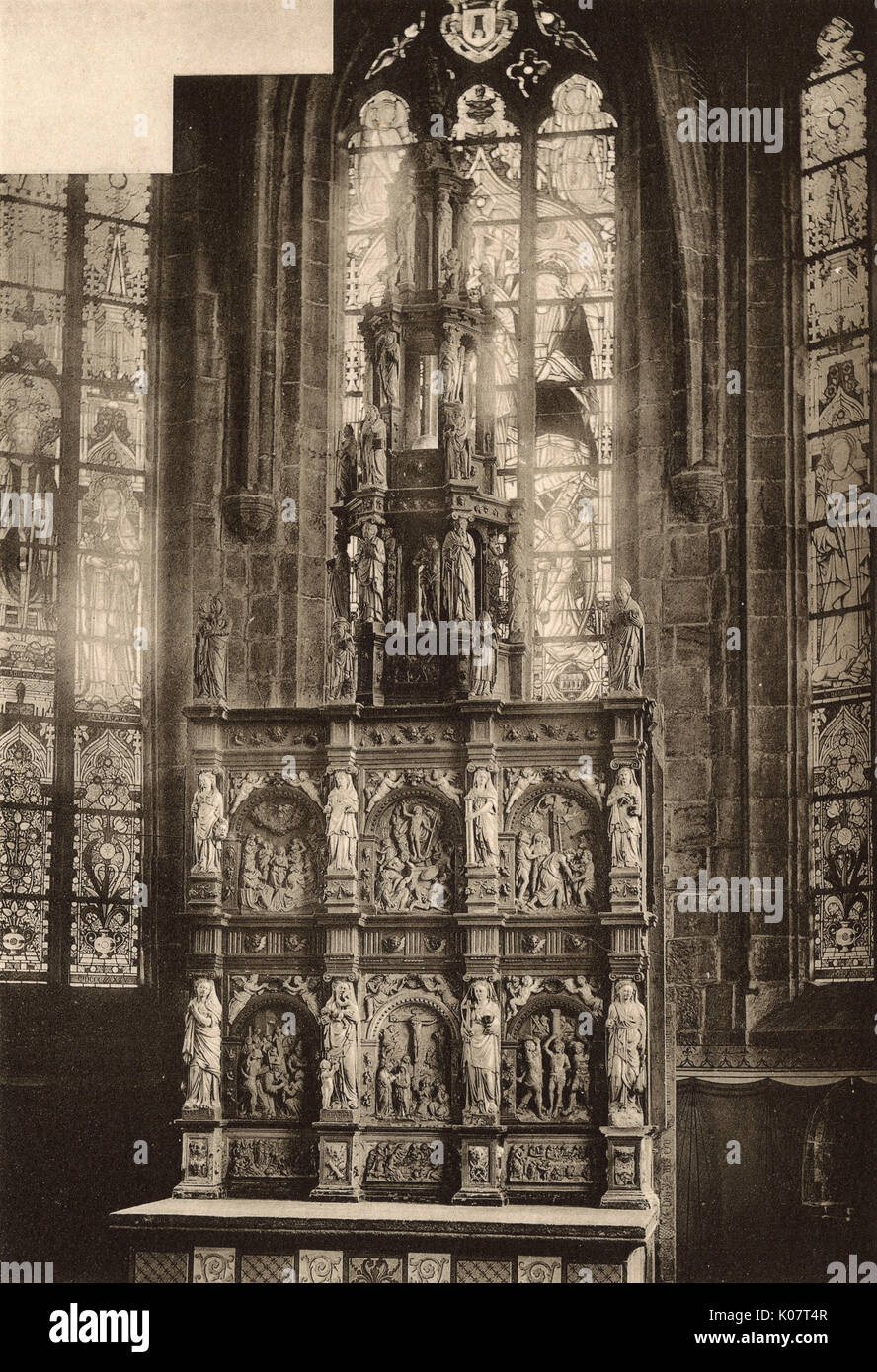 Pala d'altare della Chiesa, Braine-le-Comte, Belgio Foto Stock