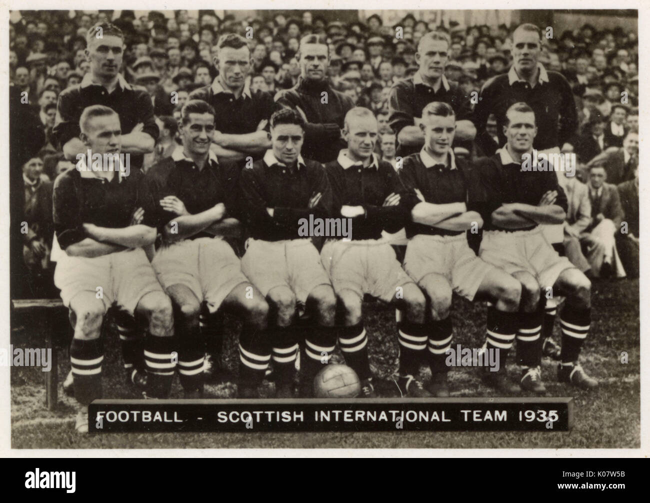 Squadra di calcio internazionale scozzese 1935 Foto Stock