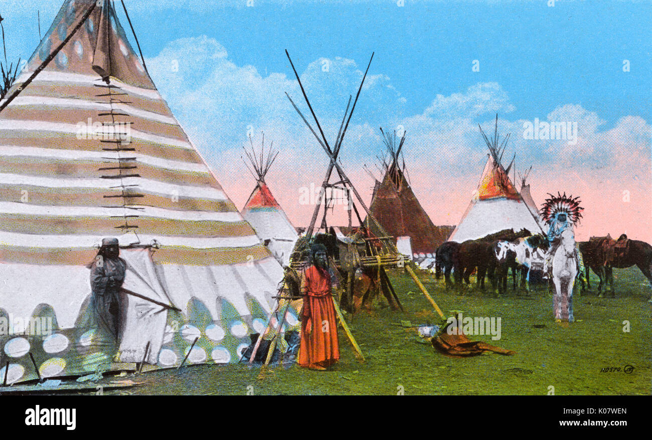 Canada Occidentale - accampamento indiano di Nakoda Foto Stock