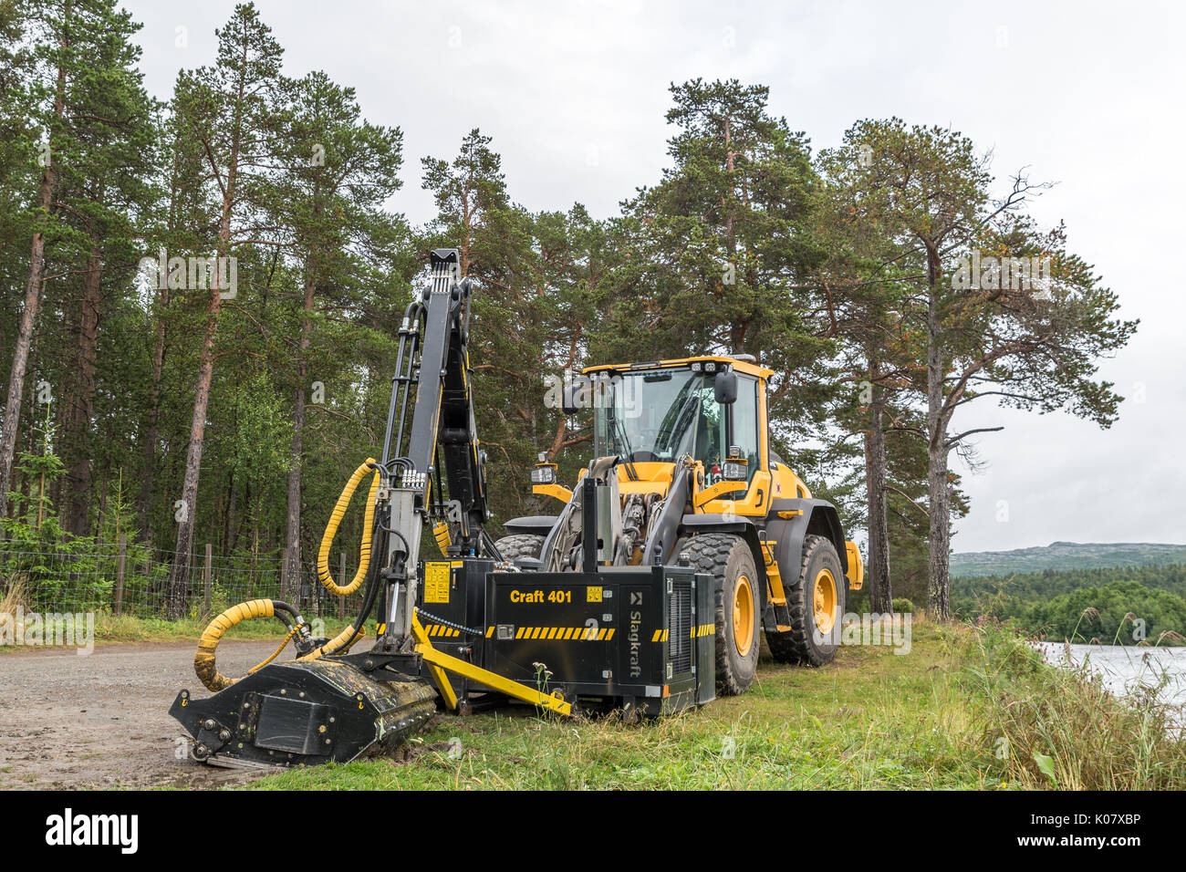 Volvo L45H L50H caricatore con taglio di erba Foto Stock