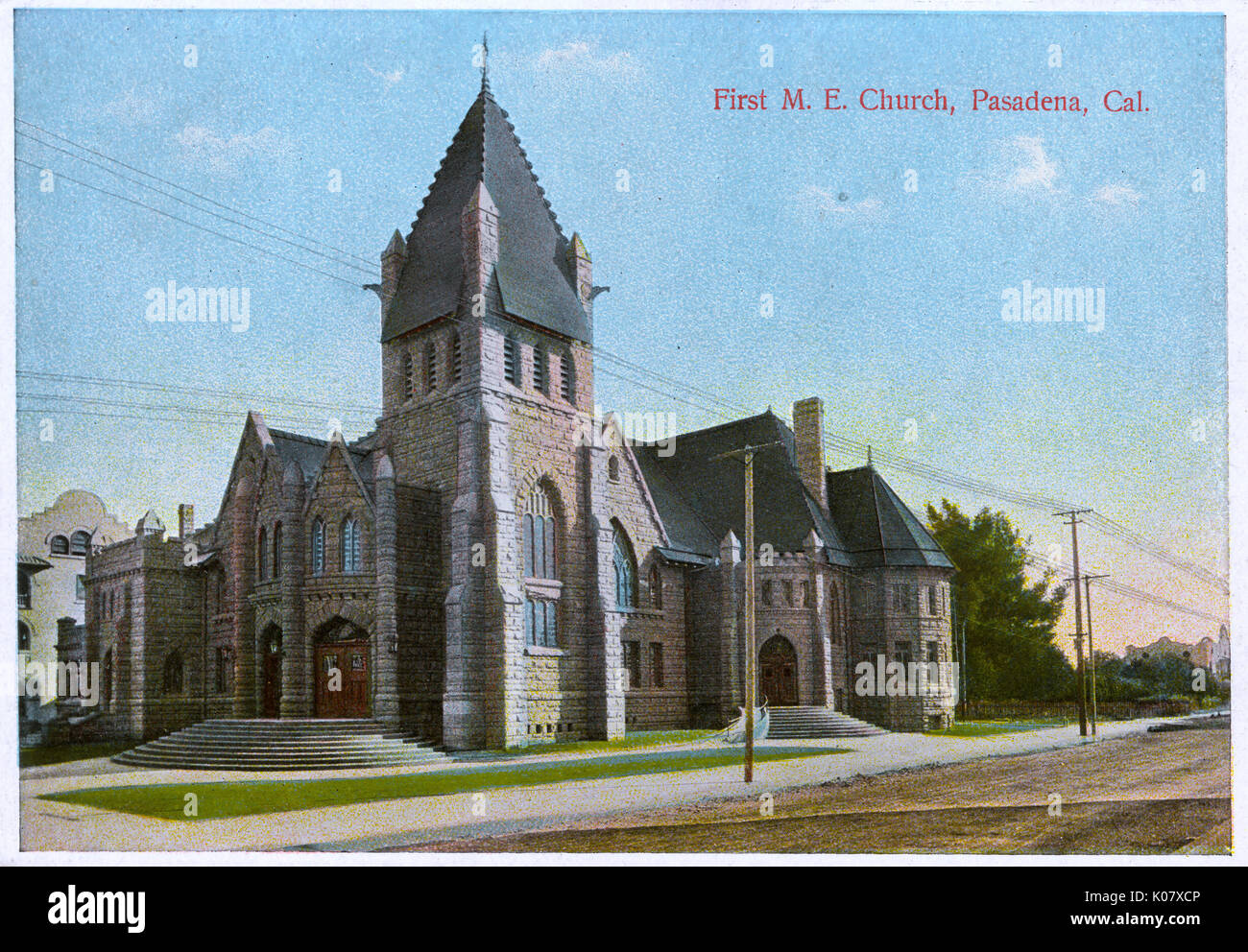 Prima Chiesa Episcopale Metodista, Pasadena, California, USA Foto Stock