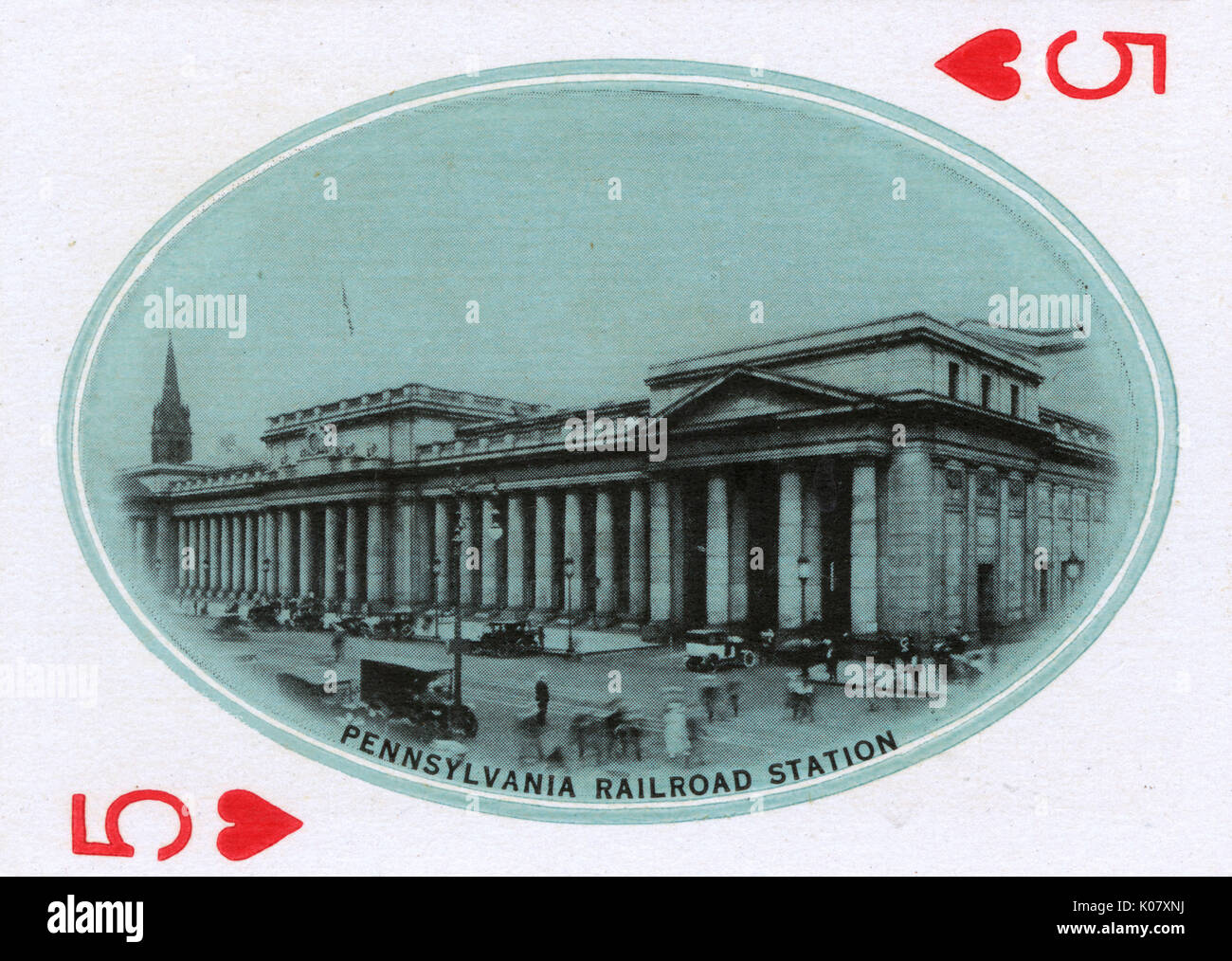 New York City - carta da gioco - Pennsylvania Railroad Station Foto Stock