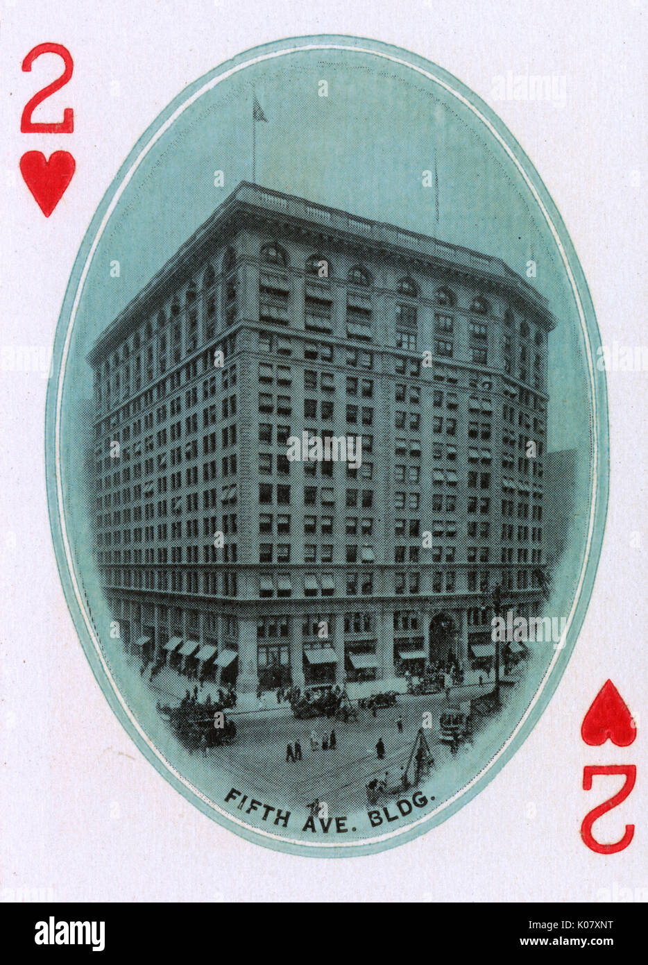 New York City - carta da gioco - edificio 5th Avenue Foto Stock
