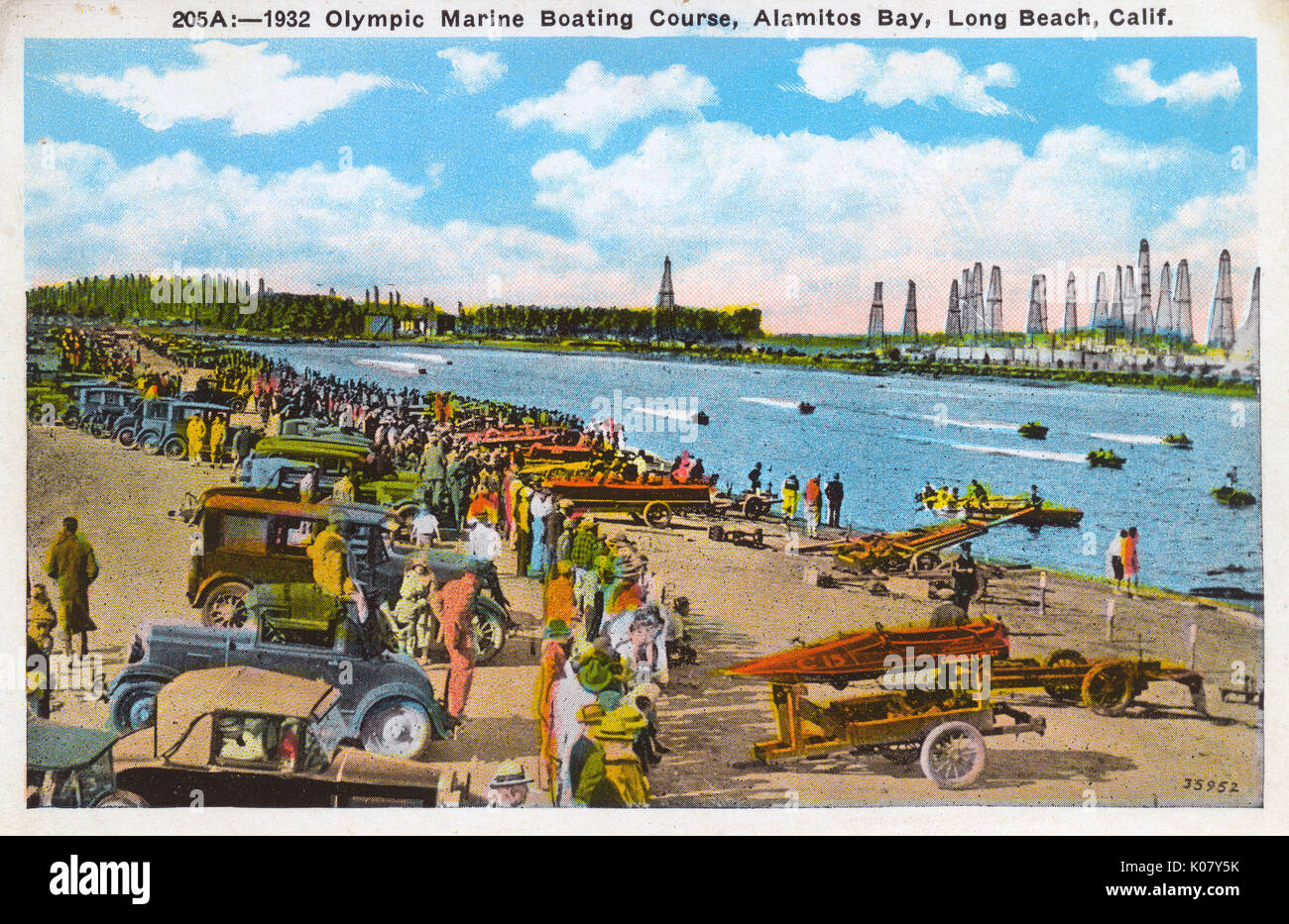 Olympic Nautica Marina Corso, Alamitos Bay, Long Beach, California, Stati Uniti d'America. Data: 1932 Foto Stock