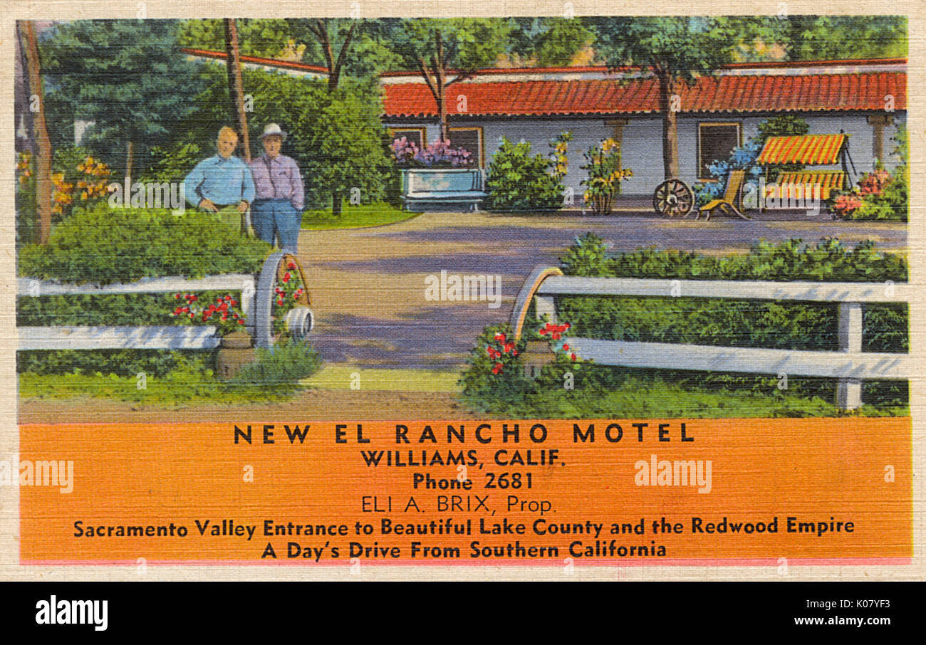 New El Rancho Motel, Williams, California, Stati Uniti Foto Stock