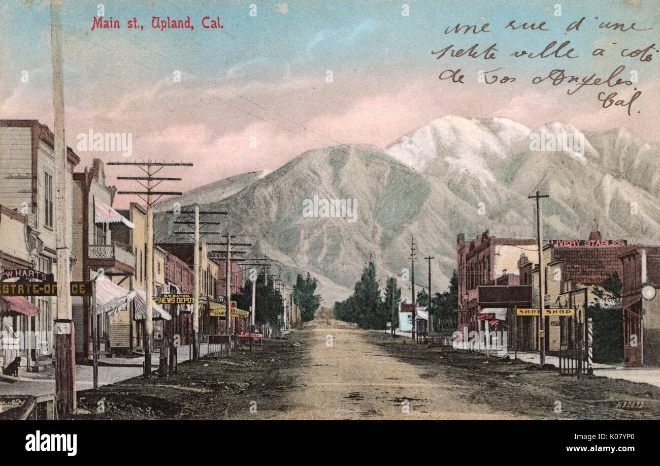 Main Street, Upland, Contea di San Bernardino, California, Stati Uniti Foto Stock