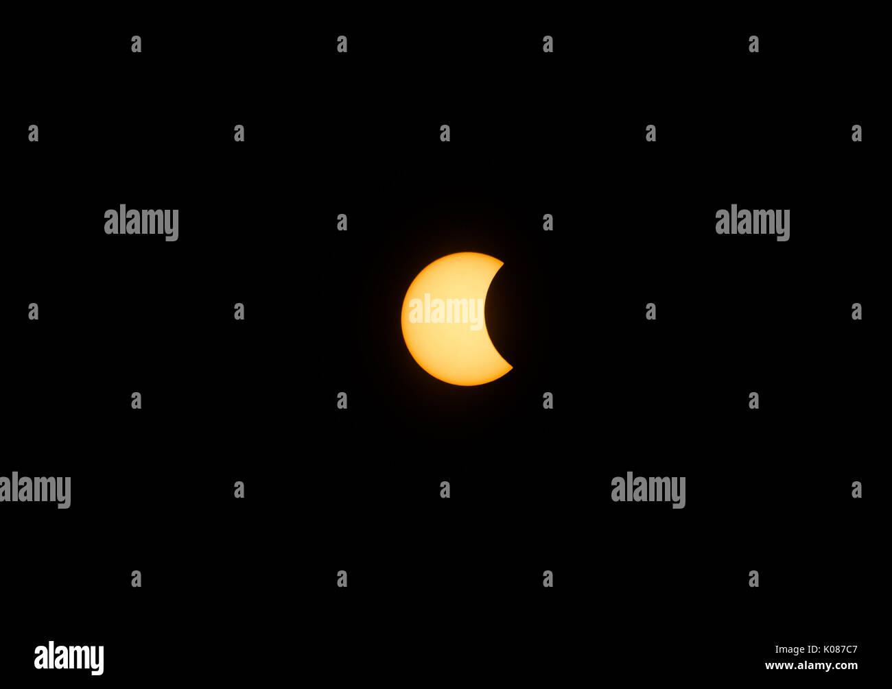 Eclissi solare sul Columbus, OH 8/21/17 tra 1:10pm e le 2:35pm est Foto Stock
