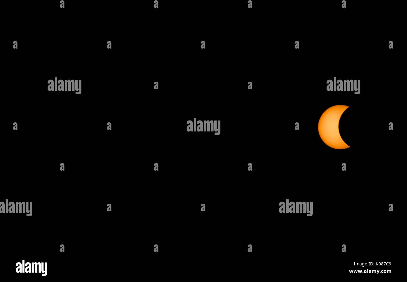 Eclissi solare sul Columbus, OH 8/21/17 tra 1:10pm e le 2:35pm est Foto Stock