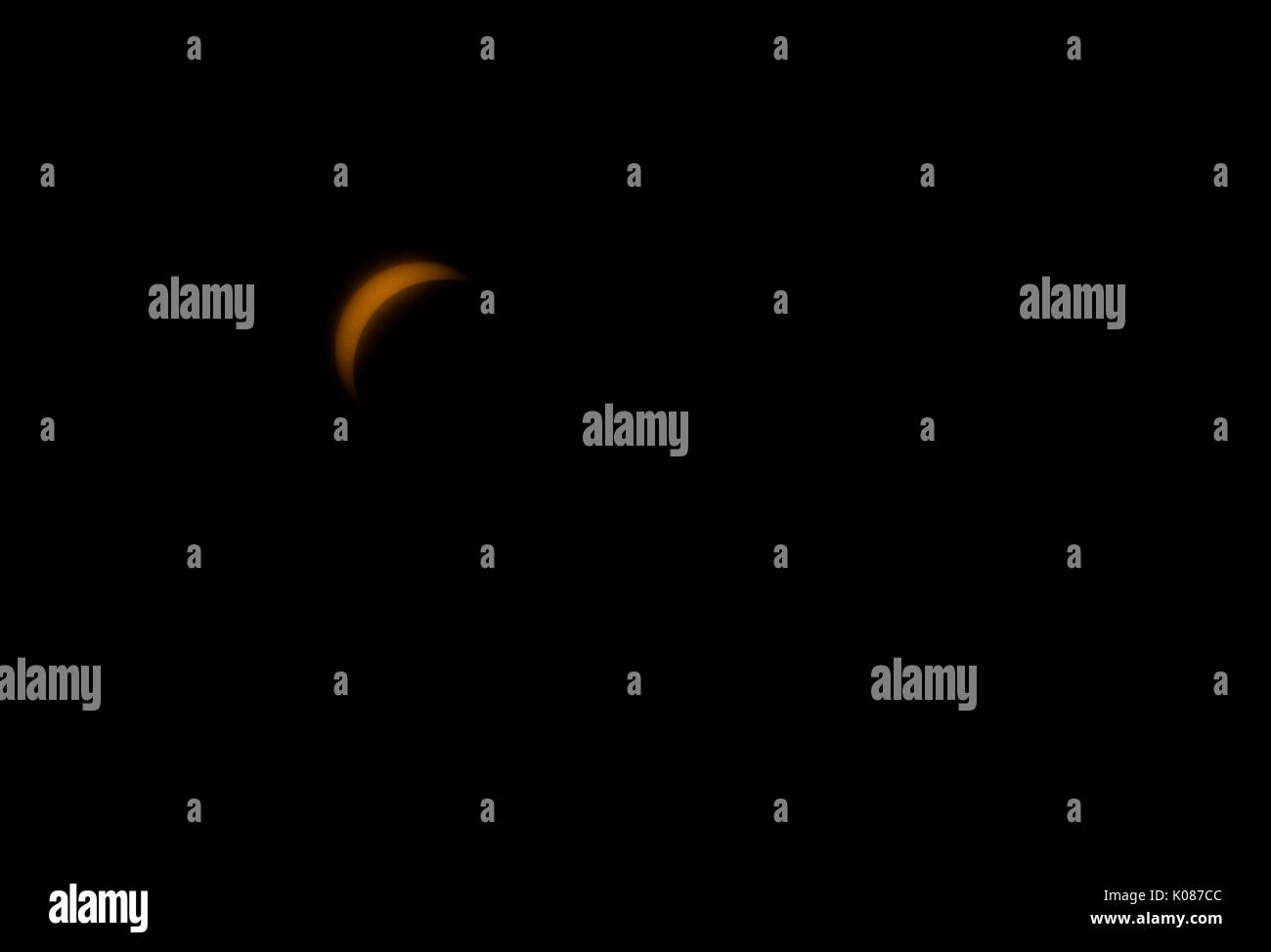 Eclissi solare sul Columbus, OH 8/21/17 tra 1:10pm e le 2:35pm est Foto Stock
