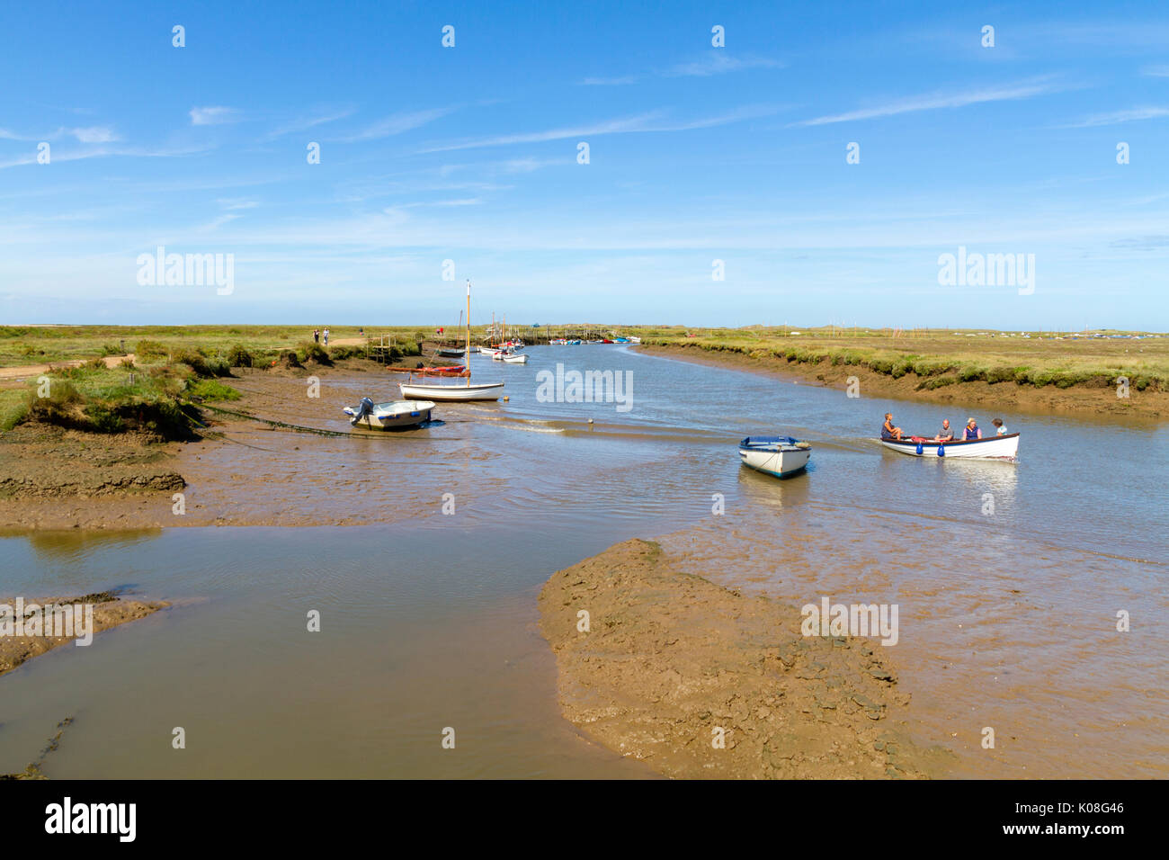 Morston Creek Norfolk con la marea out Foto Stock