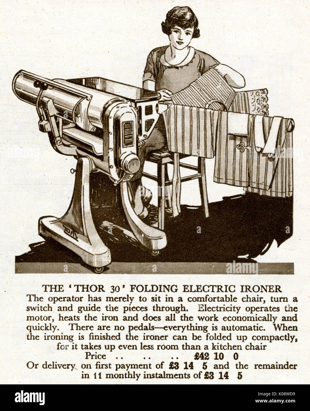 'Thor 30', stroner elettrico pieghevole 1929 Foto Stock