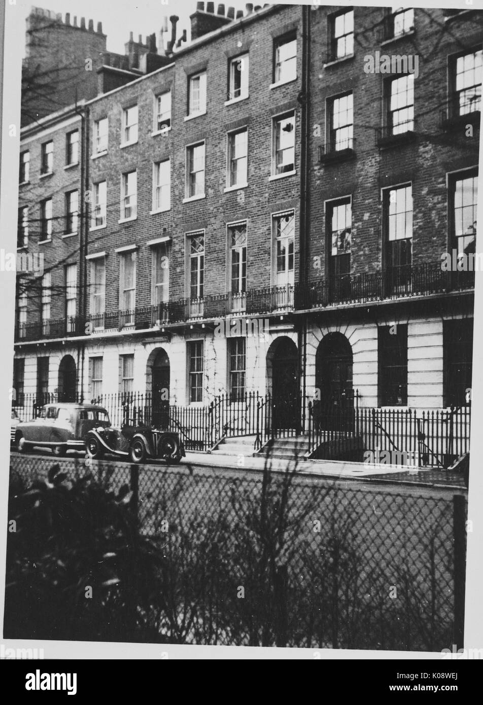 Tipica terrazza georgiana in Dorset Square, Londra Foto Stock