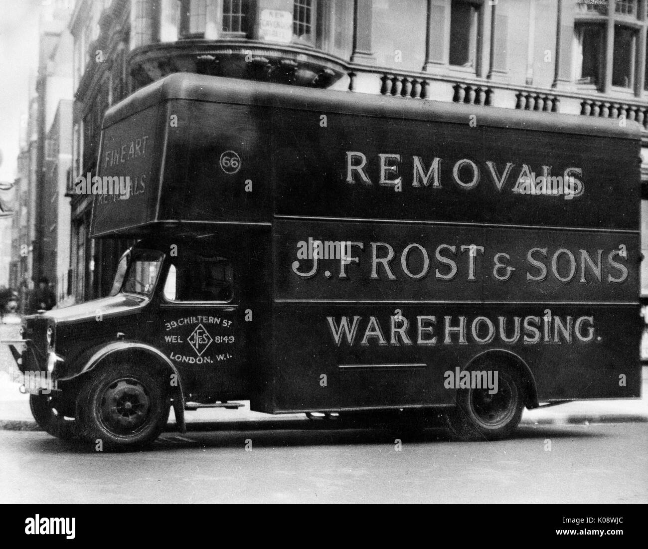 J Frost & Sons, camion di rimozioni, Londra Foto Stock