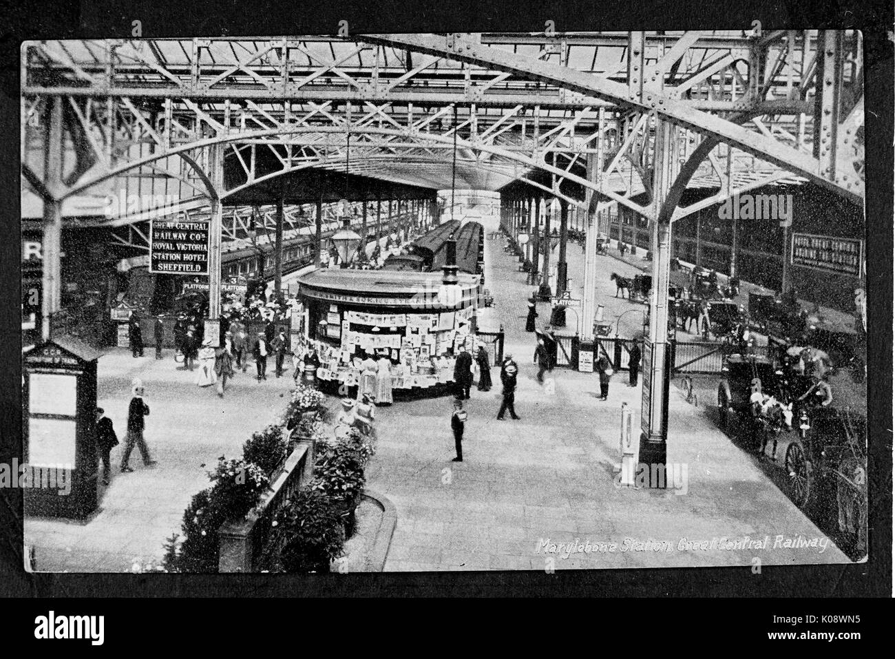 Platform alla stazione di Marylebone, Londra Foto Stock