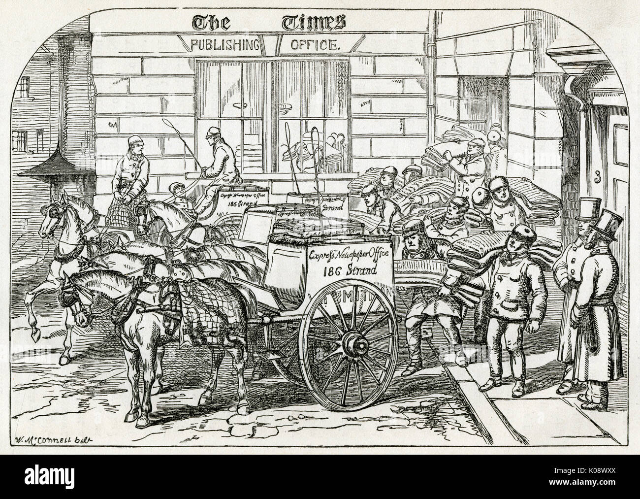 Pubblicazione del quotidiano «The Times» 1862 Foto Stock