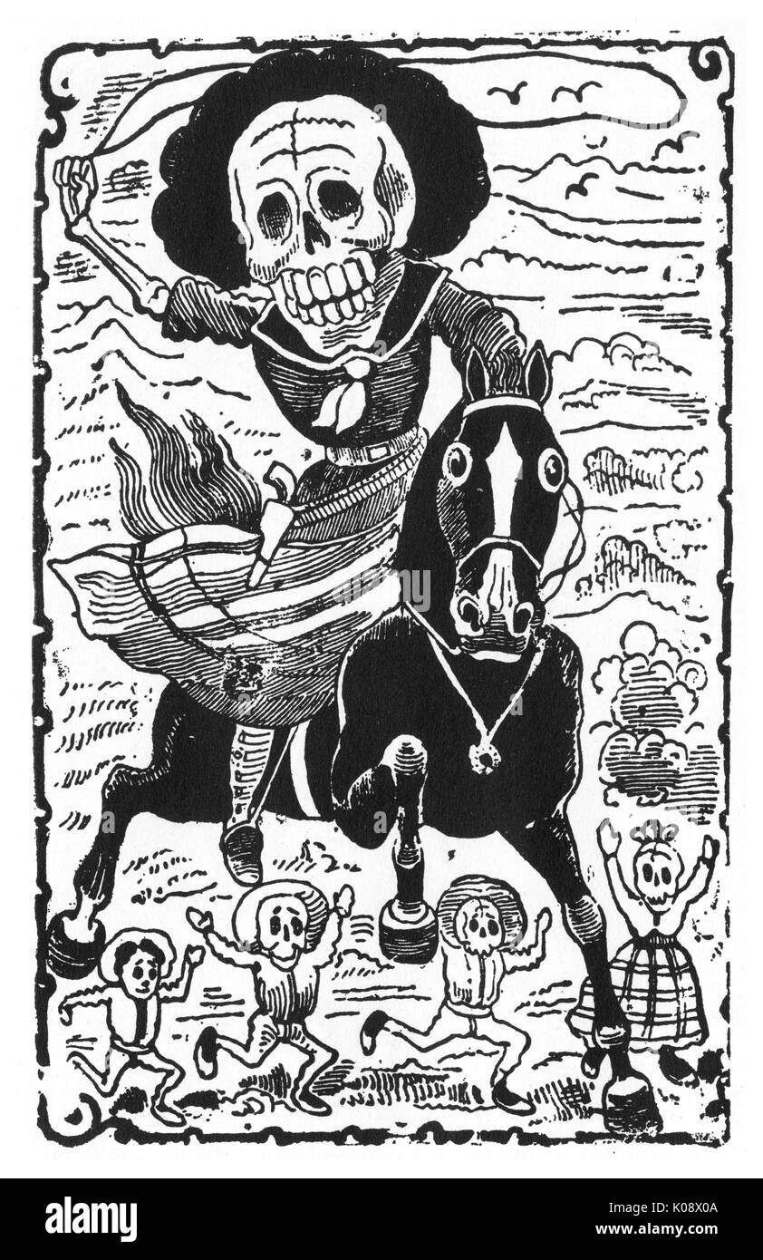 Posada, Calavera de la Adelita, Messico Foto Stock