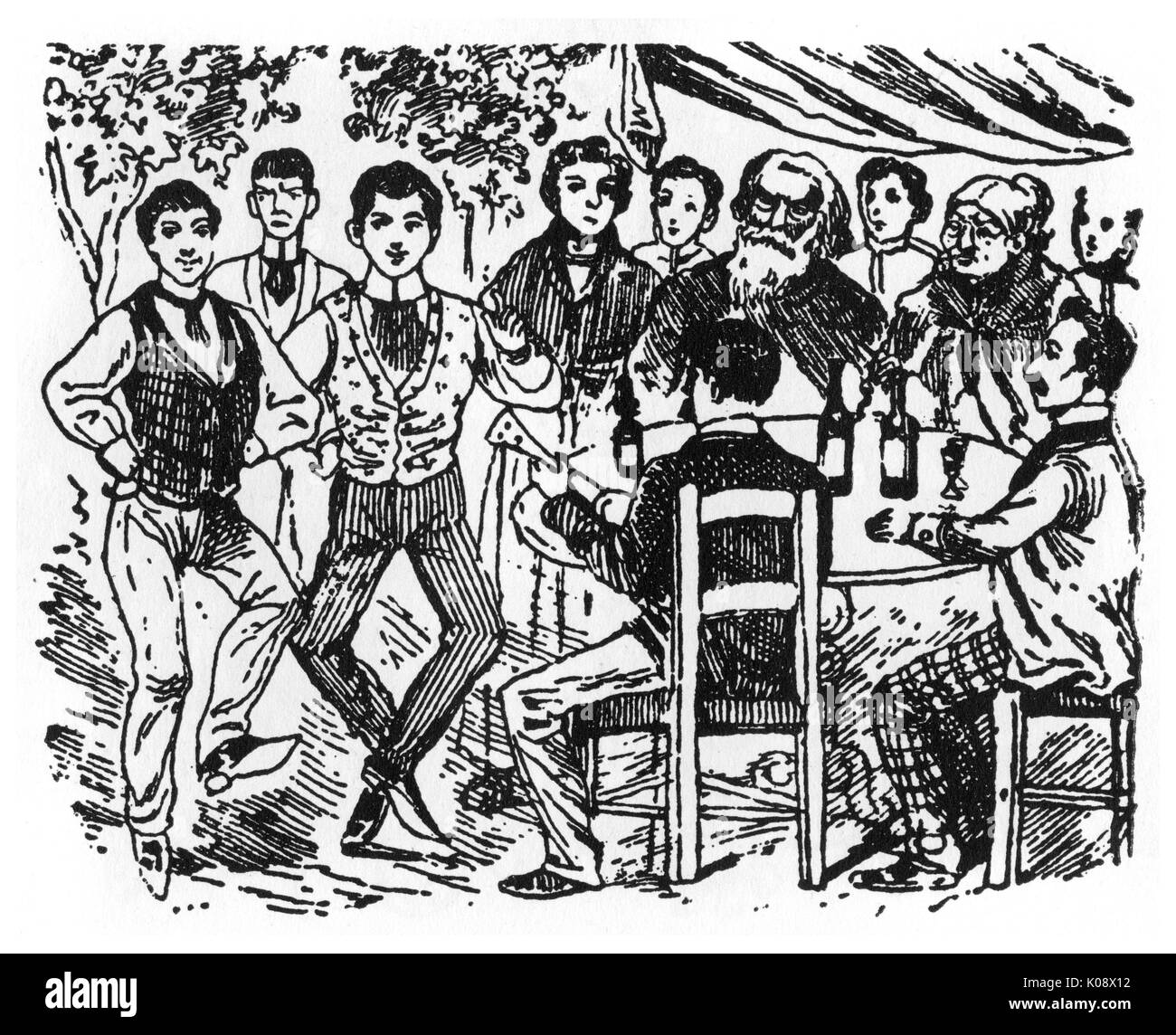 Posada, Song, la Jota Aragonesa Foto Stock