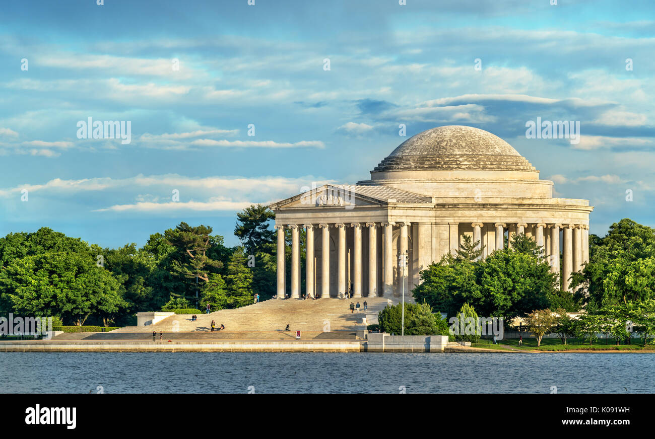 Il Jefferson Memorial, un memoriale presidenziale a Washington D.C. Foto Stock