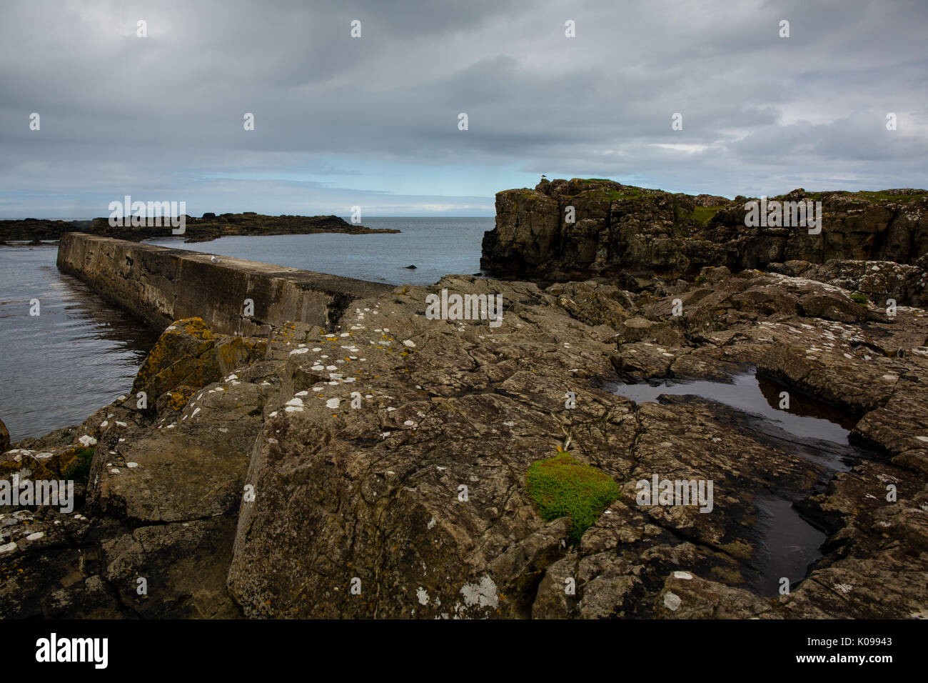 Nord costa di Antrim in Irlanda del Nord. Foto Stock