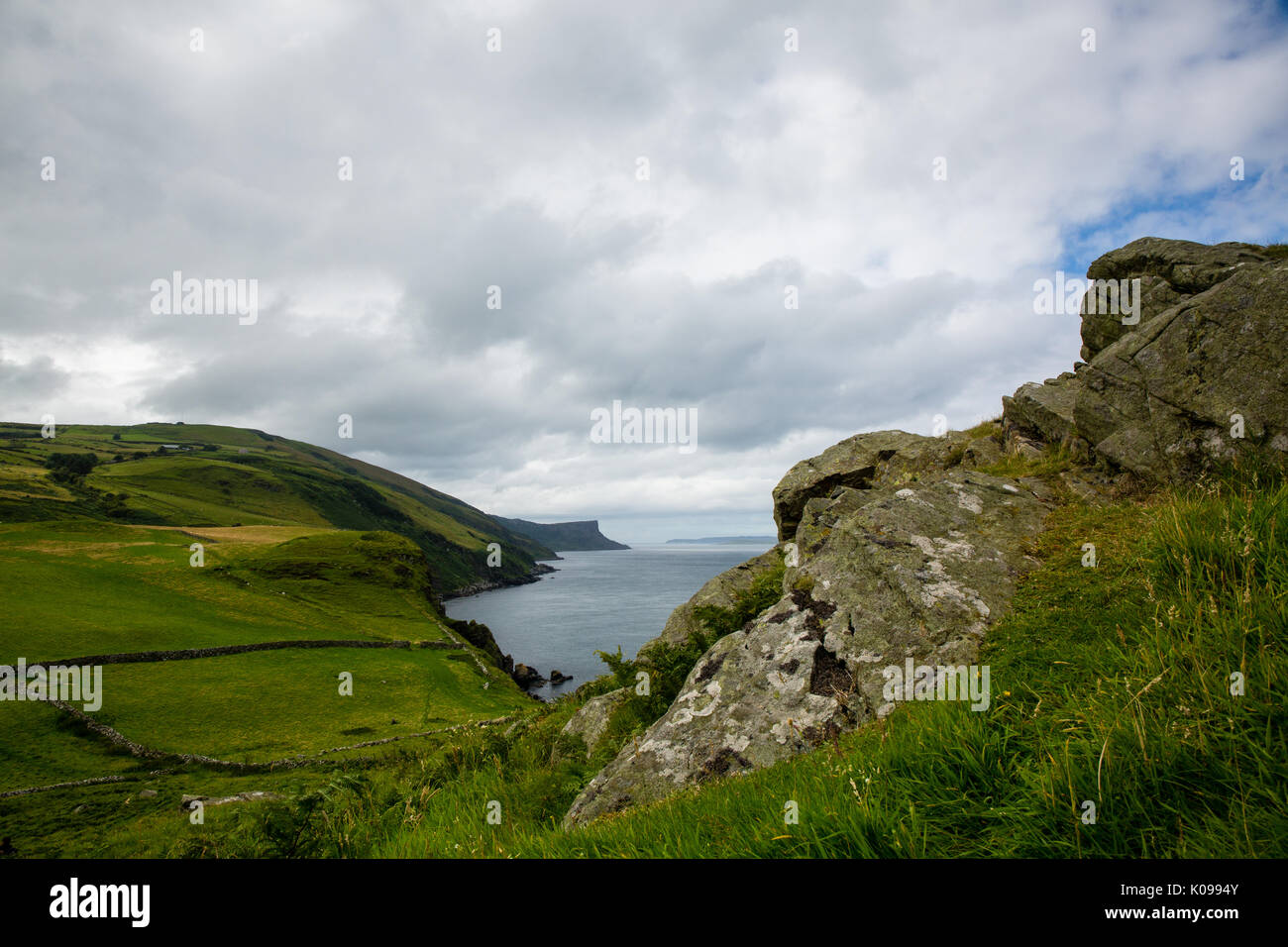 Nord costa di Antrim in Irlanda del Nord. Foto Stock