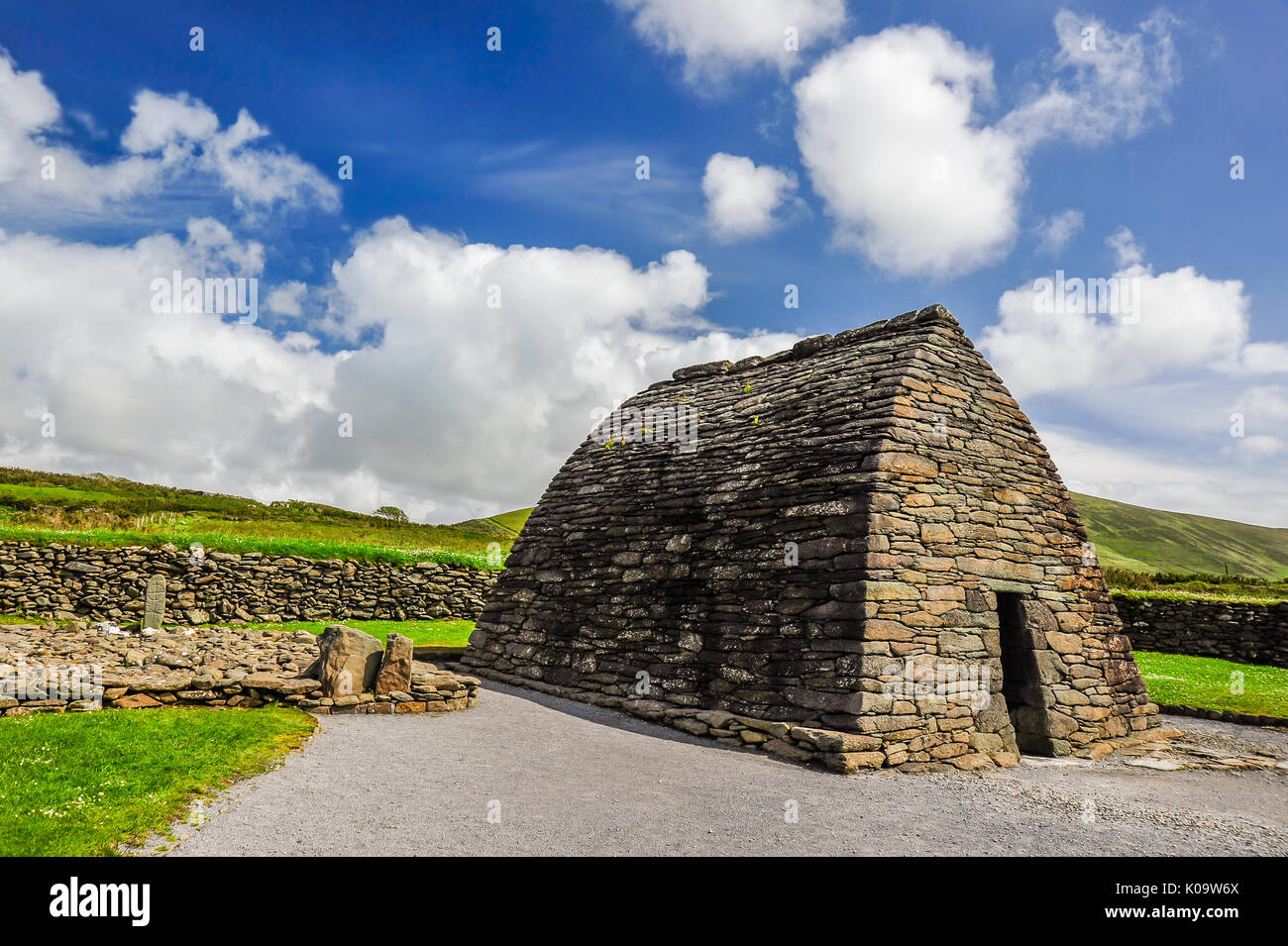 Gallarus oratorio sulla penisola di Dingle, Irlanda Foto Stock